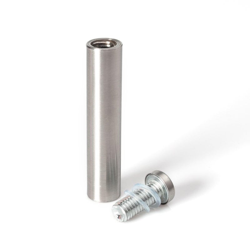 OUTWATER Stainless Steel Standoff 5/8 Inch Diameter x 3 Inch Barrel Length Brushed Finish for PVC, Glass and Acrylic Sign Stand Off Wall Anchors and Screws 4 Piece Pack for Heavy Signs - Image 3